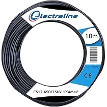 Electraline 13241 - Cable Unipolar FS17, 10 M, Sección 1 X 4 Mm2