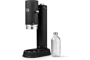 Aarke Carbonator Pro, Sparkling Water Maker with Glass Bottle, Matte Black Finish