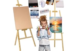 MAALEO Staffelei mit Malset für Kinder und Erwachsene Höhenverstellbar Holz 22639