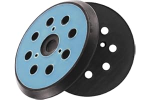 YUIO 2Pcs 125mm Replacement Sander Backing Pad for Makita Sander, 3 Screw Holes 8 Holes Hook and Loop Sanding Discs for Makita Orbital Sanders BO5021 BO5041 BBO180 DBO180 MT924 Adhesive Sanding Discs