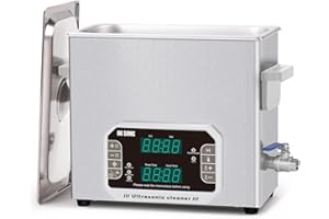 DK SONIC Limpiador Ultrasónico 6L, 180W Limpiador Sónico con Temporizador, Calentador y Control Táctil, Multiaplicación para Motores de Motocicletas, Carburadores, Cadenas (Cesta Incluida)