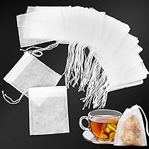 200 Bustine Te Vuote 7x9 Cm - Filtranti, Con Cordino, Per Tè Sfuso, Caffè, Erbe, Usa E Getta - Foto 9