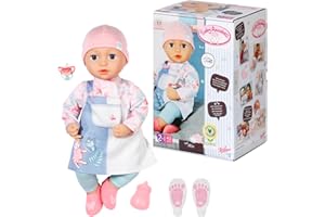 Baby Annabell Mia 43 cm - pour les Tout-Petits Âgés de 2 ans et plus - Favorise l'Empathie et les Compétences Sociales - Contient une Poupée, des Vêtements et des Accessoires