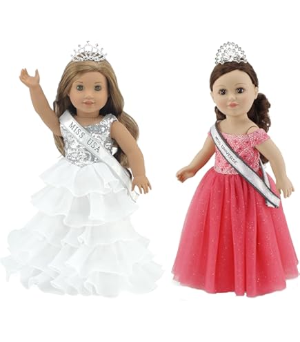 HWD 3 Sets Girls Doll Clothes Outfits And Accessories , Princess
