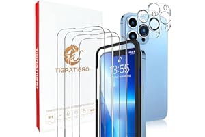 Tigratigro [4+2] Folia Szkło hartowane iPhone 13 Pro Max 6,7 cala, osłona obiektywu aparatu, HD 9H twardość, 0,33mm super przezroczysty [z łatwymi do zainstalowania narzędziami]