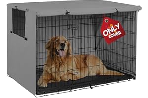 Explore Land Abdeckung für Hundekäfige, 121,9 cm, strapazierfähiges Polyester, universelle Passform für Hundekäfig, Grau