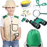AMERTEER Explorer Kit & Bug Catcher Kit for Kids Outdoor Toy with Washable Premium Backyard Safari Vest and Adventure kit or 