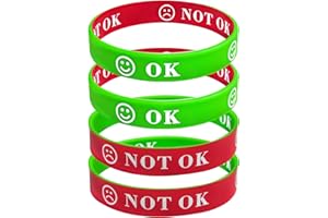 Gemi Emotions Resources for Children, Mental Health Bracelet Set of 4, Communication Aids, Non Verbal Communication Aids, Wrist Bands for Kids, Anger Management Toys Favours School Supplies