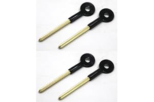 fiXte Universal Extra Long Brass Bolt Key Security Rack Door Star Key Lock for Doors and Windows 110mm Key Length 60mm (Pack of 4)