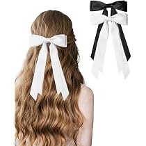 Ling & Bai 2 Haarkämme Mit Schleife – Schwarz & Weinrot, Kunststoff, Für Hochzeit & Alltag