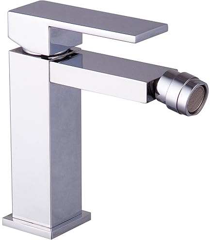 Rubinetto Bidet DP Bath - Monocomando, Argento, Con Tubi Flessibili E Set Montaggio