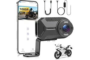SIXWIN Motorcykelkamera 1080P med WiFi och app – motorcykelkamera med mörkerseende i färg, IP66 vattentät, 110° vidvinkel och loopinspelning för motorcyklar