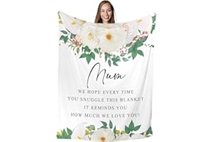 VETBUOSA Gifts for Mum, Mum Birthday Gifts,Fleece Blanket Best Mum Gifts from Daughter Son,Mothers Day Gifts Presents for New Mum,Stepmum,Mother in Law,Mummy