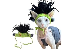 Hjvvr Handmade Hat,Cat Wigs,Cute Knitted Hat,Costume for Birthday Party
