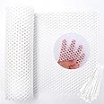 XIZAO Plastic Chicken Wire Fence Mesh Poultry Fencing 11.81IN x 10FT Hexagonal Fencing Wire for Gardening, Floral Netting Chicken Wire Frame with 25Pcs Cable Ties