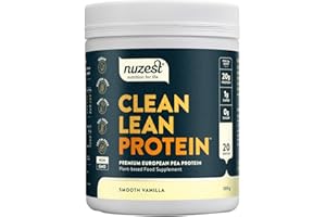 Vegan Protein Powders by Nuzest - Clean Lean Protein - Smooth Vanilla - Plant Based Pea Protein Shake - Low Calorie & Low Carb - Gluten Free - Dairy Free - 500g (20 Servings)