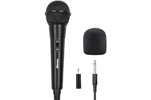 Marengo Handheld Wired Microphone, Cardioid Dynamic Vocal Mic with 13ft Cable and ON/Off Switch, Ideally Suited for Speakers, Karaoke Singing Machine, Amp, Mixer