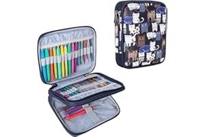 Teamoy Estuche de Agujas Circulares para Tejer Funda para Kits de Ganchillo de Agujas Organizador Bolsa de Herramientas Juego del Ganchos
