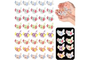 IETWATE 40PCS Mini Figures Axolotl Toy, Cartoon Cute Mini Resin Animals, Mini Animals Hexagonal Dragon Decoration, Fingerlings Axolotl Gifts for DIY Craft Dollhouse Decorations (Luminous)
