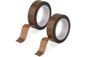 NQEUEPN 2 Rolki 13mmx10m Tasmy o Niskim Tarciu, Odporne Na Skrzypienie Tasma Slizgowa Prowadnicy Szuflad Tasma PTFE do Ochrony Powierzchni Drewna Szuflad Szafek Zaslon Mebli (Brazowa)