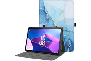 HGWALP Funda Universal para Tableta de 9-10.5 Pulgadas, Funda Protectora Universal para Tableta de 9”10,1" 10.5", con Correa de Mano y función de Soporte-Marbe Blue