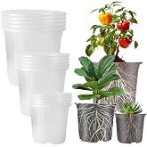 15 Pcs Transparent Orchid Pot, Plastic Transparent Pots | 9 10 13 cm, Transparent Orchid Pot, Pots for Orchids Plants Cactus