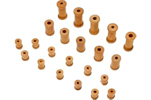 docrafts Papermania - Bobinas de Madera (22 Unidades), Color marrón