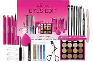 LHLXZQ Ensemble de Maquillage Femme, Kit de Démarrage de Maquillage avec Ombres Paupières Correcteur Rouge à Lèvres Mascara Blush, Trousse de Cosmétique Voyage pour Yeuxe Lèvres e Visage#3