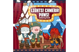 Lights, Camera, Paws! An Animal Adventure Through Iconic Movie Moments – A Cinematic Coloring Book for Teens & Adults