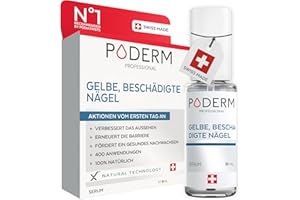 ‎PODERM PODERM - Pflegeserum für verfärbte und beanspruchte Nägel - Verbessert das Erscheinungsbild der Nägel - Klärende & pflegende Formel - Hand- & Fußpflege - Einfache Anwendung - Swiss Made