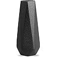 Excefore Geometric Ceramic Flower Vase for Modern Home Decoration, Frosted Porcelain Floral Vase, Porcelain Floral Vase for Living Room, Black
