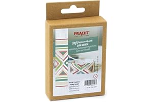 Pracht Creatives Hobby 5884-00091 - Kit de Bricolage pour créer Un Bracelet de Perles, avec des Perles Miyuki Blanches, Vertes et Orange, Taille Totale env. 17 x 2,5 cm