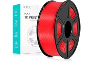 SUNLU PLA+ Filament, Filament PLA Plus Drukarki 3D 1,75 mm ± 0,02 mm, Szpula 1 kg, Czerwony