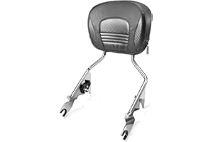Eumti Detachable Sissy Bar Upright For Harley Touring 2009-2025, Rear Passenger Backrest Pad Compatible for Street Glide Road Glide FLHR FLHX FLHT FLTR Electra Glide Road King Ultra Limited CVO
