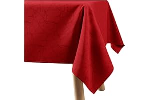 Filumi Mantel Antimanchas 140x240 cm Rojo Interiores Comedor Salon Manteles para Exterior y Jardin Mantel Navidad Manil