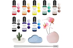 Hyleara Farbe für Gießpulver, 8 Farben Gießpulver Farbe, Farbpigmente Gießpulver Set für Beton Gips, Hochkonzentrierte Farbpigmente für Modellbau, Leicht lösliches Pulver, Betonfarbe Pulver Gipsfarbe