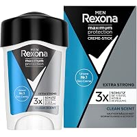 Rexona Men Maximum Protection Deo Creme Clean Scent – 3-fach Schutz Bei Stress, Hitze & Bewegung, 45 Ml (Packung Mit 4 Stück)