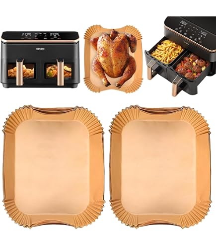 Accessoires Pour Friteuse à Air Cosori Et Ninja SL400 - Set Avec Moules Silicone, Brochettes, Gants Et Papier Cuisine