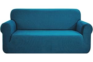 SAMSTEX Stylish Sofa Cover Stretch 1-Piece Sofa Slipcovers High Stretch Sofa Covers 3 Seater Thick Soft Sofa Protector Machine Washable Non Slip Couch Covers (3 Seater, Teal)
