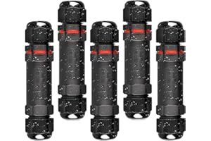 AMZKOI Boîte de Derivation Étanche, 5 Pcs Connecteur Électrique Éxterieur IP68, Domino Etanche Boîtier de Jonction Ø 1mm-13mm…