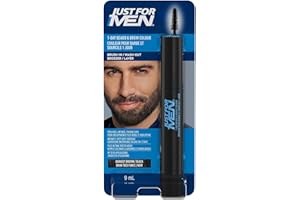 Just for Men Retoque Instantanéo De Canas, Color Temporal Para Un Aspecto Más Voluminoso Y Bien Definido, Hasta 30 Aplicaciones, Color Negro