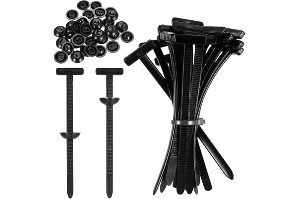 100 st Universal Kabelbindare – Självlåsande Nylon Kabelband – Svarta UV-beständiga Kabelbindare för Bilreparationer, Inomhus & Utomhus