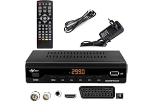 Leyf echosat 2990 TNT HD Dekoder - Wysokiej jakości dekoder - Odbiornik - DVB-T/T2 -Digital HD dekoder - Full HD 1080p - DVB-T/T2 - TNT HD do telewizora (HDTV, HDMI, SCART, USB 2.0) + kabel HDMI