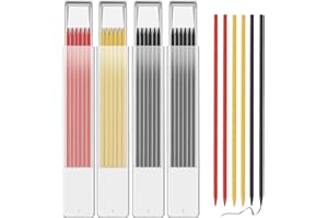 OSDUE Carpenter Pencil Lead Refills, 24 Pieces 2.8mm Solid Carpenters Pencil Refills Replacement for Drawing Making Scribering Woodworkin,Carpenter Mark Pencils（3 Color）