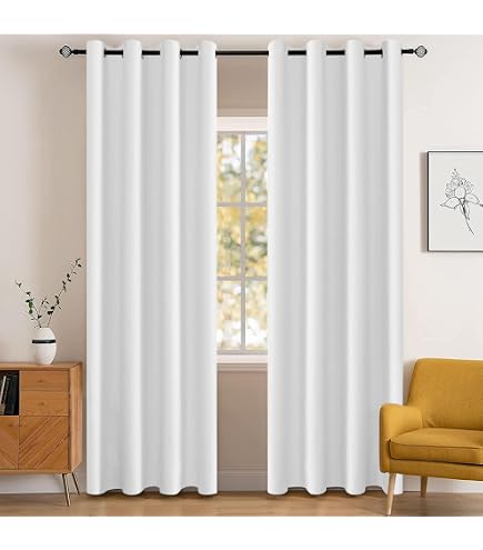 Tenda Oscurante Gardinenbox Con Occhielli In Micro Raso – Bianco, 175x140 Cm – Lavabile E Opaca - 3