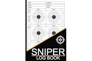 Sniper Log Book: Sniper Data Log Book, Rifle Shooting Log for the Tactical Marksman, Long Range Shooting Log Book with Target Diagrams, 100 Pages, Size 6 x 9 inches