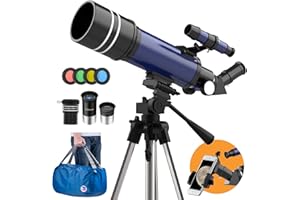 BEBANG 200X Telescopio Astronomico Pro Potenti Telescopi per Bambini Adulti Principianti con Filtro Lunare, Adattatore Telefonico, Treppiede, Lente di Barlow, Borsa per il Trasporto, Manuale Italiano