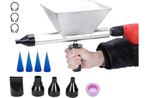 HaTur Électrique Pistolet de pointage du mortier Pulvérisateur de mortier Pistolet à calfeutrage en ciment avec 8 Buses (pas de perceuse électrique)