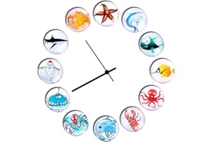 Wukong 12pcs Imanes Nevera, 30mm 3D Imanes de Vidrio Nevera, Imanes Decorativos Nevera, Imanes de Pizarra Magnética para Casa, Oficina, Aula, Notas Adhesivas, Mapas