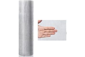 COSTWAY Trådnät finmaskigt, 15 x 1,2 m, 7 mm maskvidd, trådstaket förzinkat, mullvadsnät för upphöjda odlingsbäddar i trädgården, volièrenät trådnät kaninnät, 0,6 mm